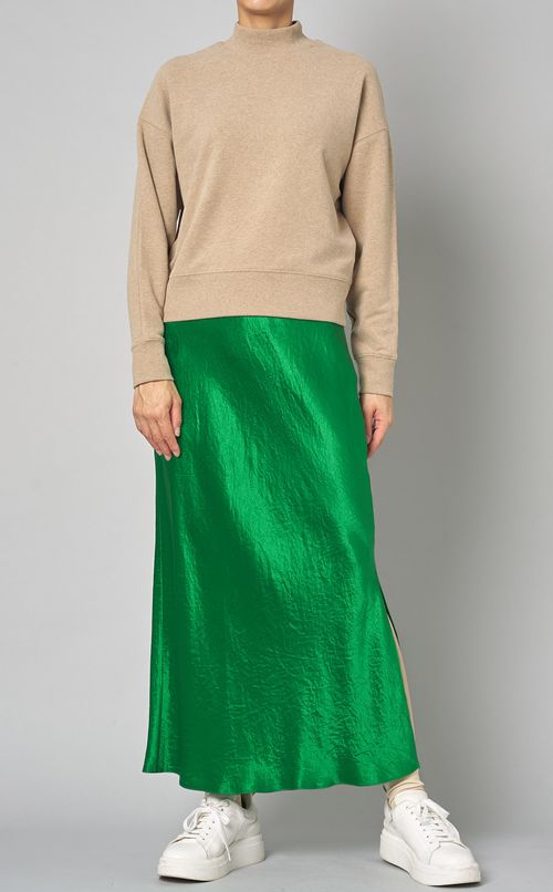 サイドスリッ卜バイアスロングスカート