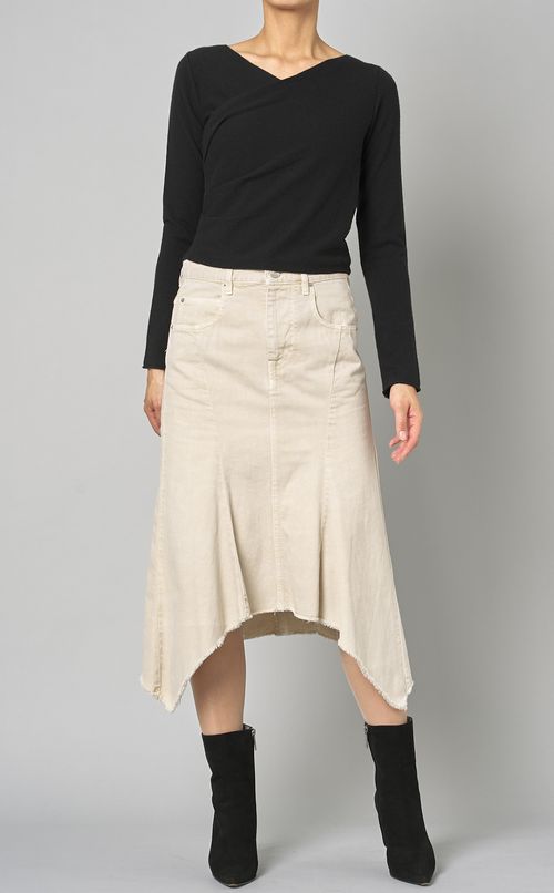 ウールラップフロントプルオーバーニット