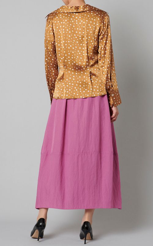 ランダムドットオープンカラーブラウス