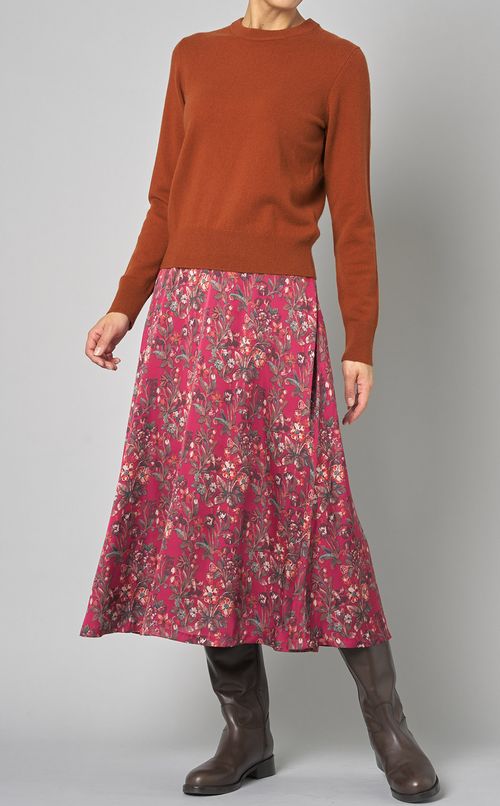 フラワープリントフレアスカート