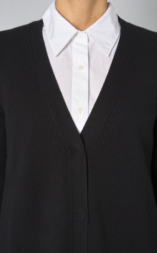 ウールアーガイルロングカーディガン