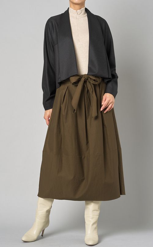 ハーフジップハイネックニット