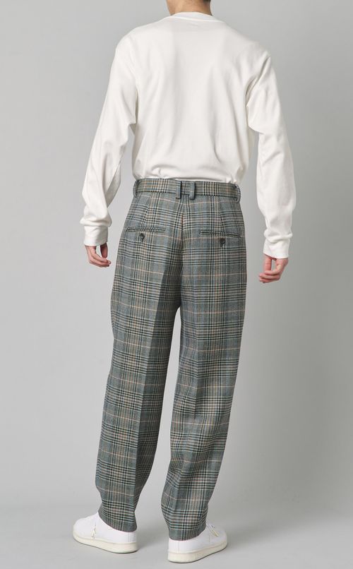 ツイードチェック2タックパンツ