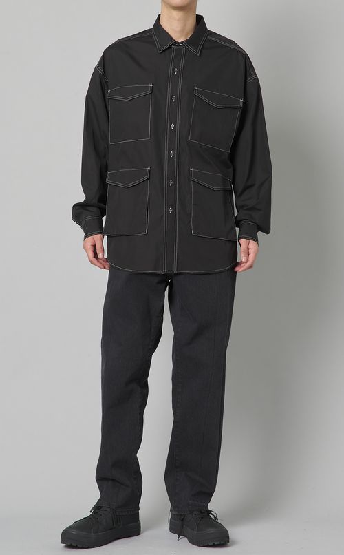 オーバーサイズサファリシャツ