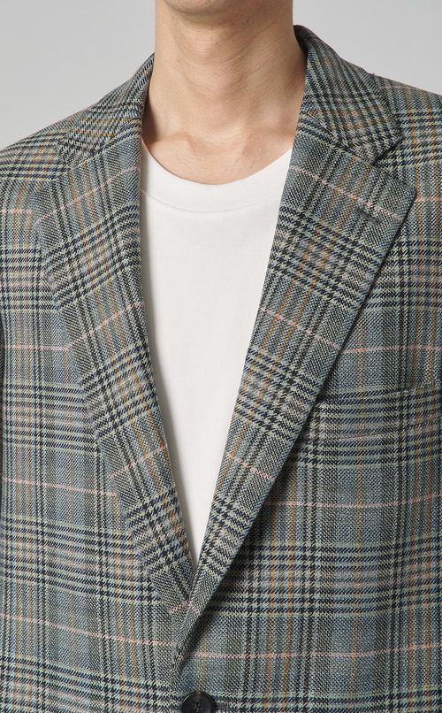 ツイードチェックシングル2Bジャケット