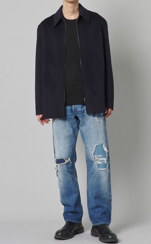 ウールカシミヤジップアップブルゾン