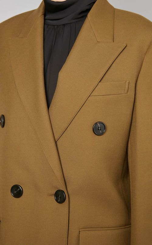 ウール混ピークドラペルジャケット