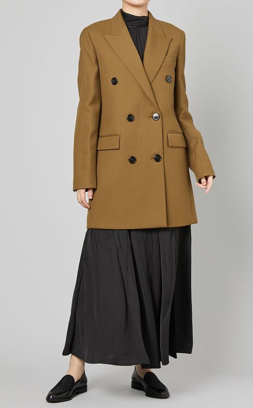 ウール混ピークドラペルジャケット