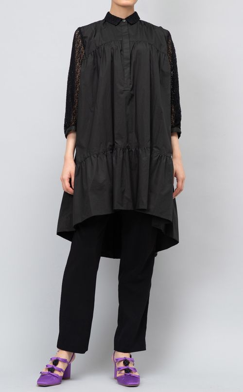 フロントタックテーパードパンツ