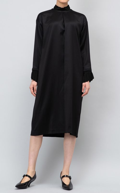 ウール混コクーンワンピース