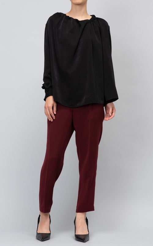 バックリボンギャザーブラウス