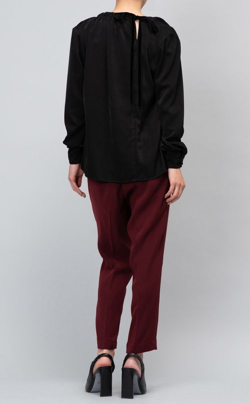 バックリボンギャザーブラウス