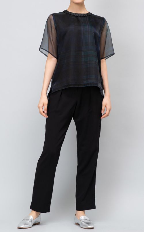 チェックオーガンジープルオーバー