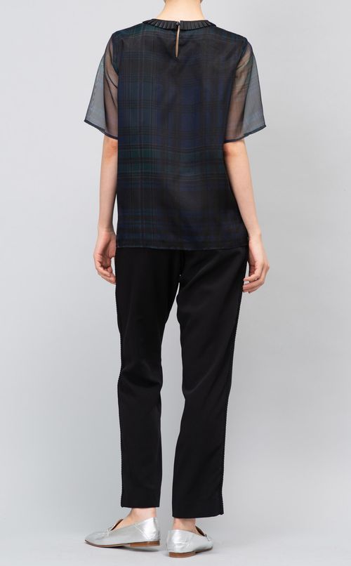 チェックオーガンジープルオーバー