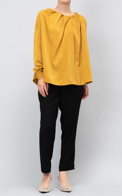 裾レース付ストレートパンツ