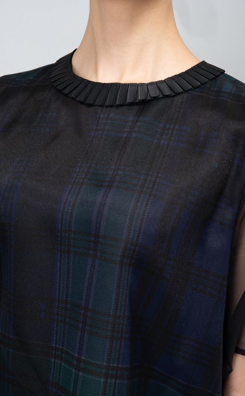 チェックオーガンジープルオーバー