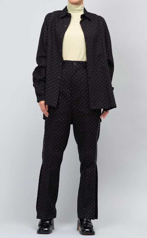 コットン混ラメカットソー