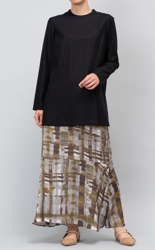 プリントマーメイドロングスカート