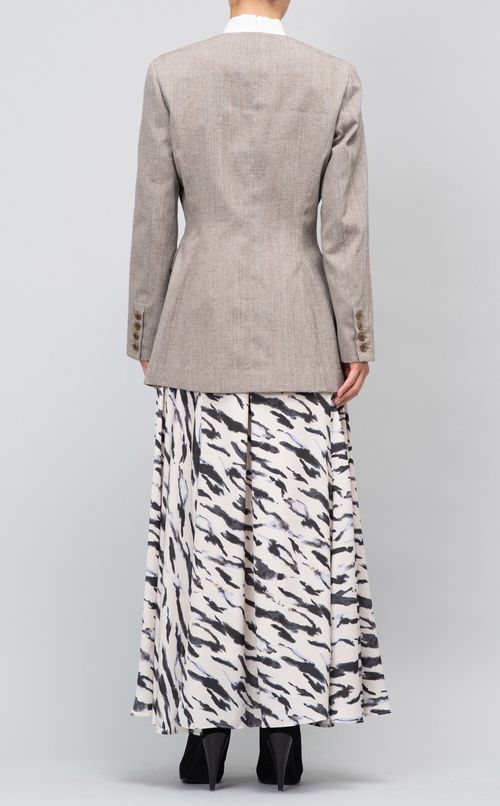 ウエストシェイプノーカラージャケット