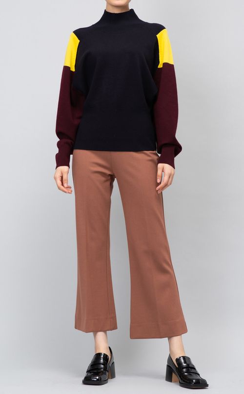 カラーブロックニット