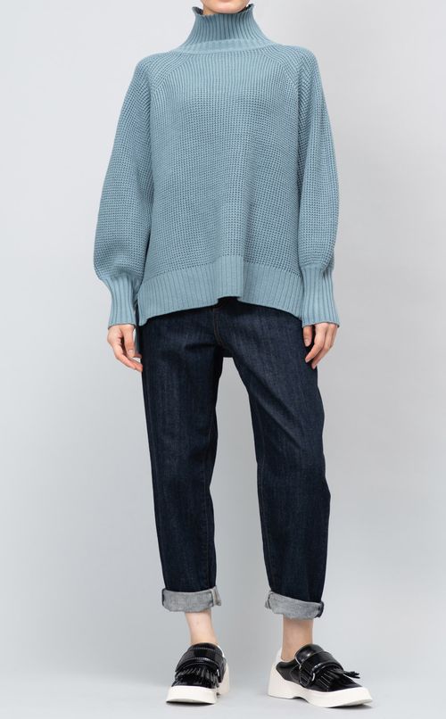 オフタートルネックニットプルオーバー