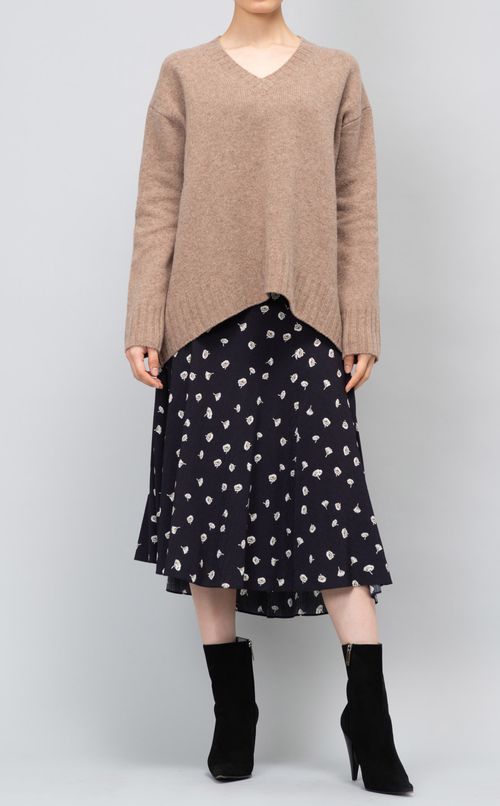 Aラインニットプルオーバー