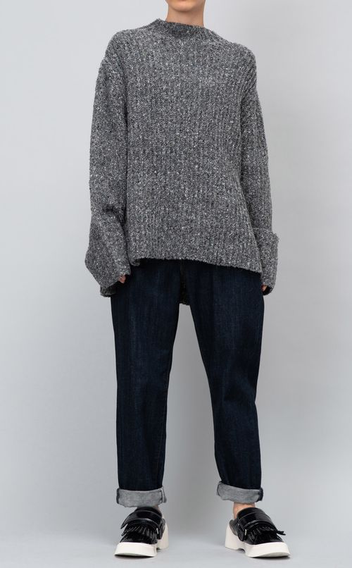 カラーネップニットプルオーバー