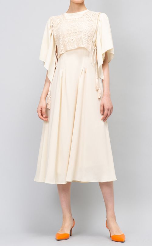 レースベスト付ワンピース