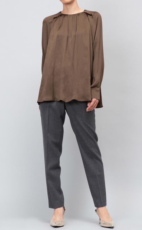 タックスリーブギャザーブラウス