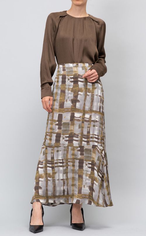 プリントマーメイドロングスカート