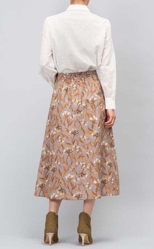 フラワープリントイージースカート