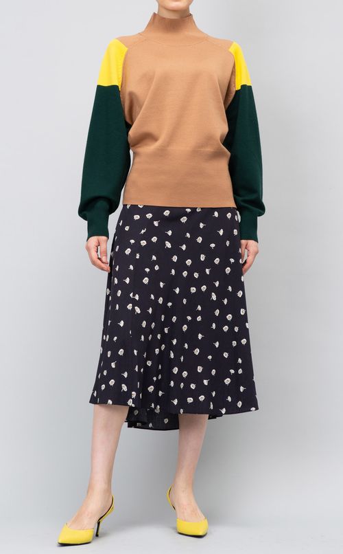 カラーブロックニット