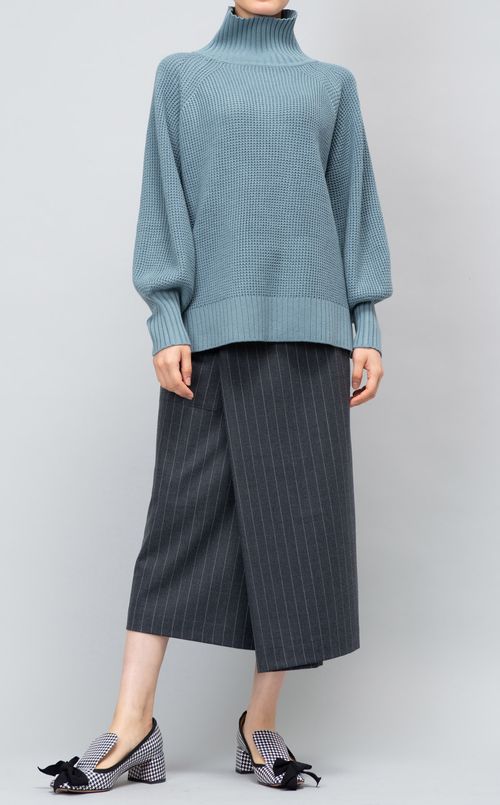 オフタートルネックニットプルオーバー