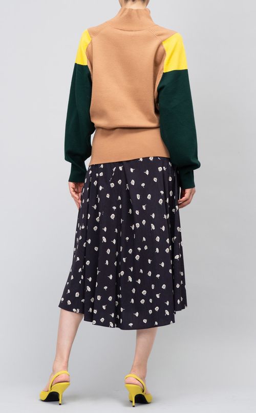 カラーブロックニット