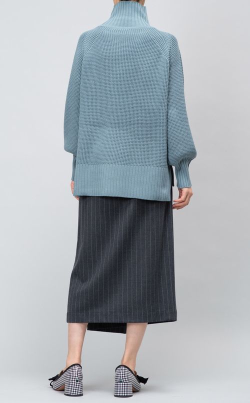 オフタートルネックニットプルオーバー