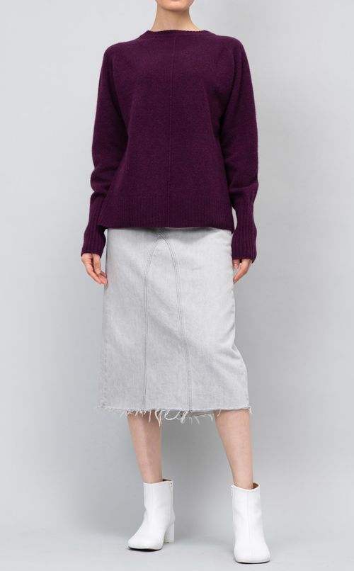 センターシームニットプルオーバー