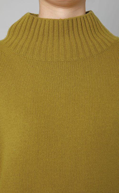 サイドボタンロングニットプルオーバー