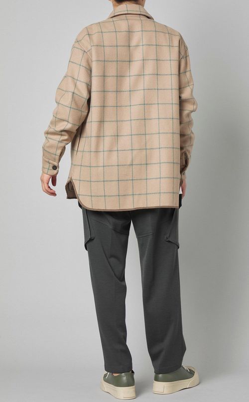 ウールチェックシャツ