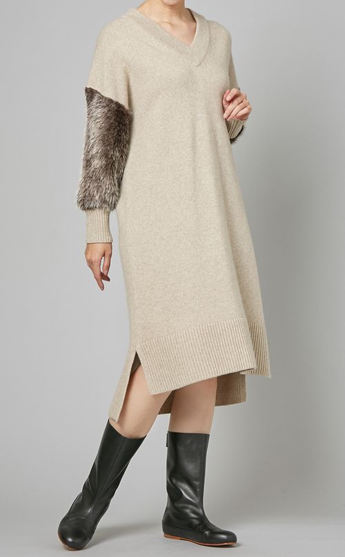 エコファーニットドレス