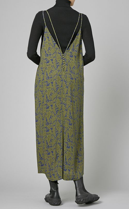 フラワーリーフプリントワンピース