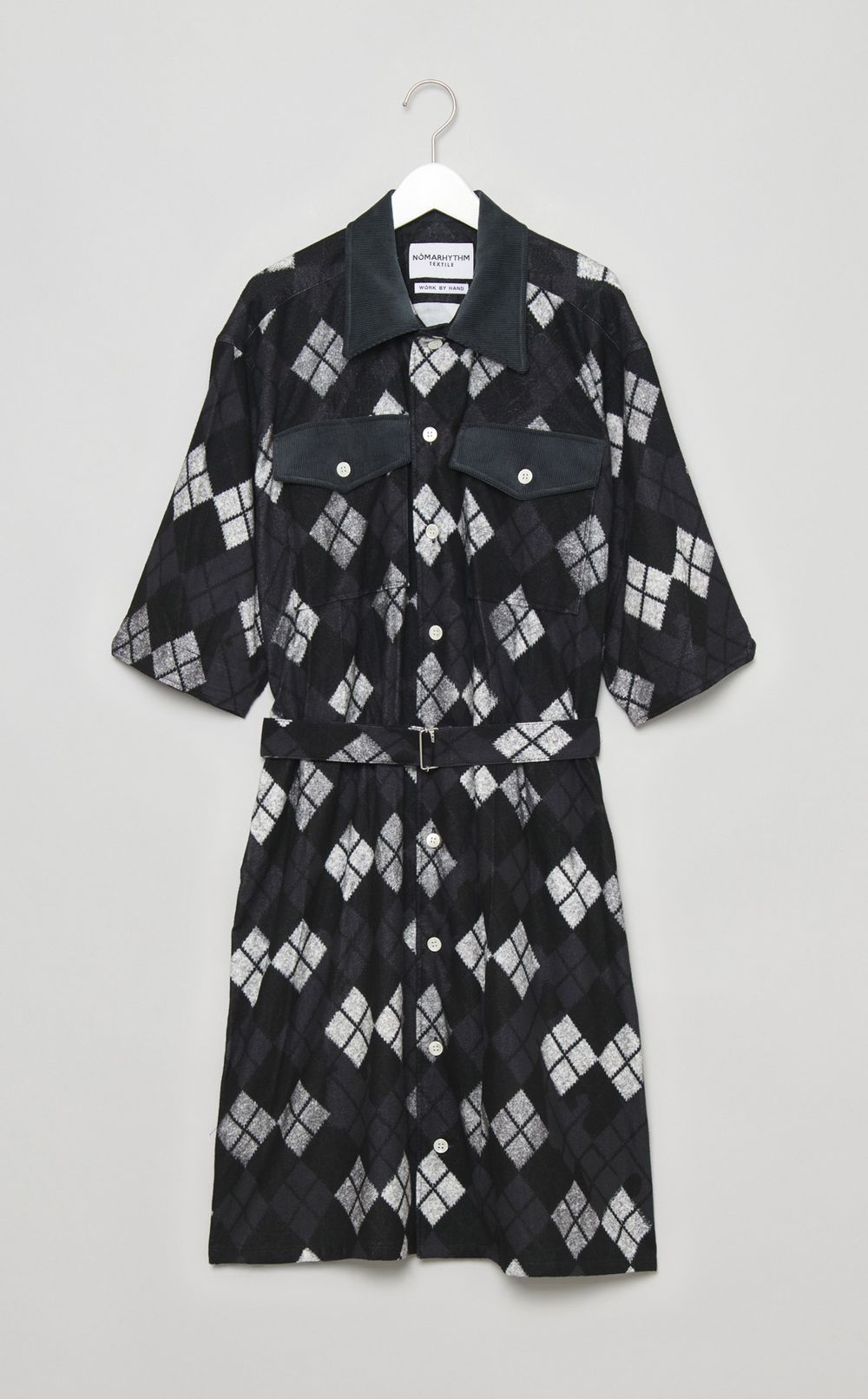 アーガイルオープンバックワンピース