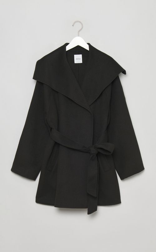 ビッグカラーミディ丈コート