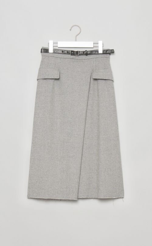 ツイードラップデザインスカート