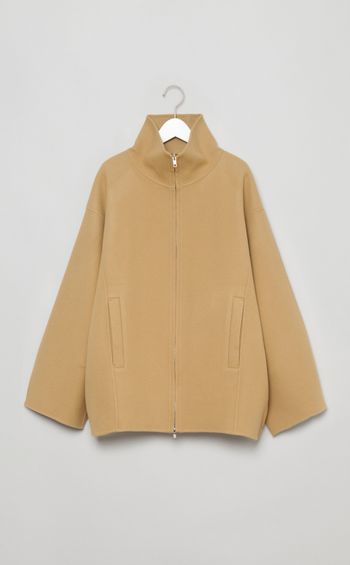 メルトンスタンドネックリバーブルゾン