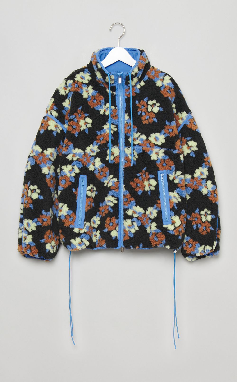 フラワーパターンボアブルゾン