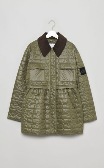 キルティングミディジャケット