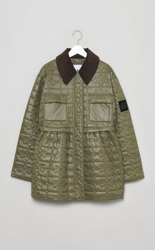 キルティングミディジャケット