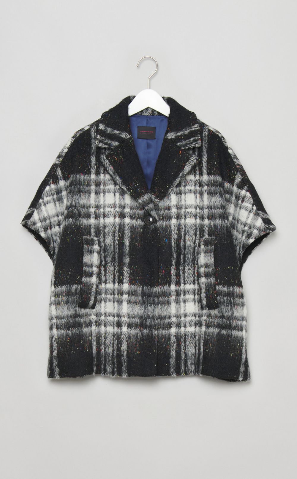 ネップチェックワイドジレコート