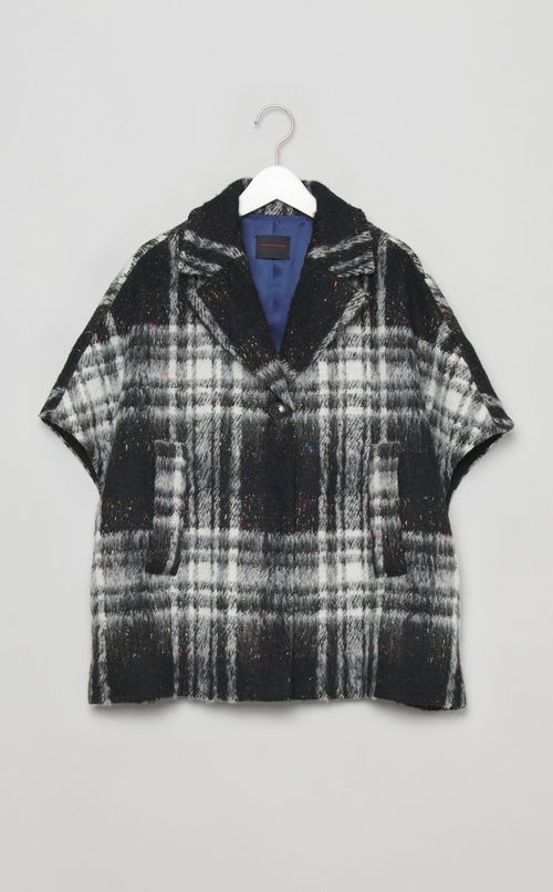 ネップチェックワイドジレコート