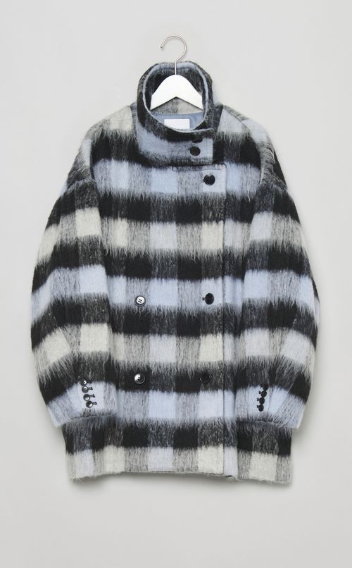 スタンドカラーショートコート